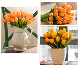 Artificial Silk Tulips Flowers | Artificial Flower Bouquets Party | Artificial Flowers For Home Wedding Decoration | 10/30pcs PU