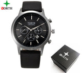 Luxury Casual Military Mens Watch | Quartz Sports Wristwatch Leather Strap Male Watch