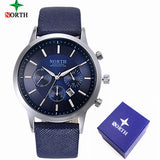 Luxury Casual Military Mens Watch | Quartz Sports Wristwatch Leather Strap Male Watch