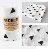 Newborn Baby Blankets Black & White Gauze Bath Towel | Ainaan Muslin Cotton Baby Swaddles