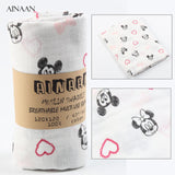 Newborn Baby Blankets Black & White Gauze Bath Towel | Ainaan Muslin Cotton Baby Swaddles