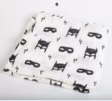 Newborn Baby Blankets Black & White Gauze Bath Towel | Ainaan Muslin Cotton Baby Swaddles