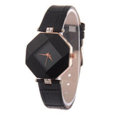 Jewelry Watch Fashion Gift | Women Watches Jewel Gem Cut Black Geometry | Quartz Wristwatches