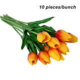 Artificial Silk Tulips Flowers | Artificial Flower Bouquets Party | Artificial Flowers For Home Wedding Decoration | 10/30pcs PU