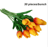 Artificial Silk Tulips Flowers | Artificial Flower Bouquets Party | Artificial Flowers For Home Wedding Decoration | 10/30pcs PU