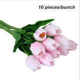 Artificial Silk Tulips Flowers | Artificial Flower Bouquets Party | Artificial Flowers For Home Wedding Decoration | 10/30pcs PU