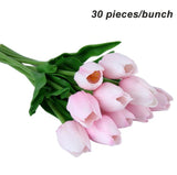 Artificial Silk Tulips Flowers | Artificial Flower Bouquets Party | Artificial Flowers For Home Wedding Decoration | 10/30pcs PU