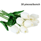 Artificial Silk Tulips Flowers | Artificial Flower Bouquets Party | Artificial Flowers For Home Wedding Decoration | 10/30pcs PU