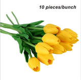 Artificial Silk Tulips Flowers | Artificial Flower Bouquets Party | Artificial Flowers For Home Wedding Decoration | 10/30pcs PU