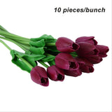 Artificial Silk Tulips Flowers | Artificial Flower Bouquets Party | Artificial Flowers For Home Wedding Decoration | 10/30pcs PU