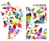 Cute Butterflies Wall Stickers Art | Decals Home Decoration | 12pcs PVC 3d Butterfly Wall Decor