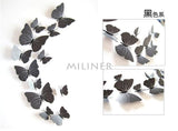 Cute Butterflies Wall Stickers Art | Decals Home Decoration | 12pcs PVC 3d Butterfly Wall Decor