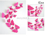 Cute Butterflies Wall Stickers Art | Decals Home Decoration | 12pcs PVC 3d Butterfly Wall Decor