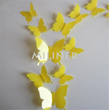 Cute Butterflies Wall Stickers Art | Decals Home Decoration | 12pcs PVC 3d Butterfly Wall Decor