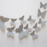 Cute Butterflies Wall Stickers Art | Decals Home Decoration | 12pcs PVC 3d Butterfly Wall Decor