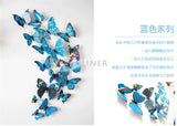Cute Butterflies Wall Stickers Art | Decals Home Decoration | 12pcs PVC 3d Butterfly Wall Decor