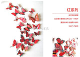 Cute Butterflies Wall Stickers Art | Decals Home Decoration | 12pcs PVC 3d Butterfly Wall Decor