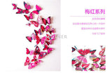 Cute Butterflies Wall Stickers Art | Decals Home Decoration | 12pcs PVC 3d Butterfly Wall Decor