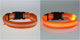 Glow LED Dog & Cat Flashing Light Up Collar | Nylon Collar Night Safety for Dogs and Cats | 8 Color S M L Size