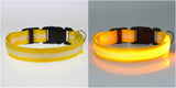 Glow LED Dog & Cat Flashing Light Up Collar | Nylon Collar Night Safety for Dogs and Cats | 8 Color S M L Size