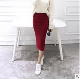 spring Autumn And Winter package hip skirt | slit skirts women | women step skirt stretch | Slim thin  skirts | female waist Long skirts