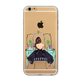 Phone Case Cover For iPhone 4s 5s SE 6 6s 6plus | Soft Silicon Transparent Painted Dress | Shopping Girl Skin Shell