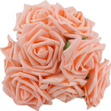 Artificial Rose Flowers | Wedding Bride Bouquet PE Foam  | DIY Home Decor Rose Flowers | 11 Colors 10 pcs 8CM