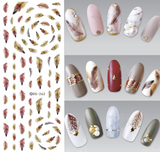 DIY Designer Water Transfer Nails Art Sticker | Colorful Purple Fantacy Flowers Nail Stickers | Wraps Foil Sticker Manicure