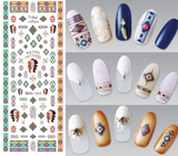 DIY Designer Water Transfer Nails Art Sticker | Colorful Purple Fantacy Flowers Nail Stickers | Wraps Foil Sticker Manicure