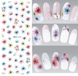 DIY Designer Water Transfer Nails Art Sticker | Colorful Purple Fantacy Flowers Nail Stickers | Wraps Foil Sticker Manicure