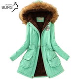 Parkas Women Fashion Coats Autumn Warm Winter Jackets | Fur Collar Long Parkas Plus Size Hoodies | Casual Cotton Outwear Hot