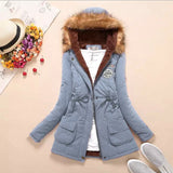 Parkas Women Fashion Coats Autumn Warm Winter Jackets | Fur Collar Long Parkas Plus Size Hoodies | Casual Cotton Outwear Hot