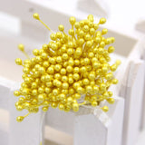 Artificial Flower Double Heads Stamen Pearlized Craft | Decor Floral For Home Wedding Party Decoration | 1 Bundle= (150PCS )(one color)