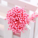 Artificial Flower Double Heads Stamen Pearlized Craft | Decor Floral For Home Wedding Party Decoration | 1 Bundle= (150PCS )(one color)