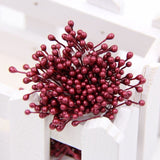 Artificial Flower Double Heads Stamen Pearlized Craft | Decor Floral For Home Wedding Party Decoration | 1 Bundle= (150PCS )(one color)