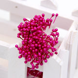 Artificial Flower Double Heads Stamen Pearlized Craft | Decor Floral For Home Wedding Party Decoration | 1 Bundle= (150PCS )(one color)