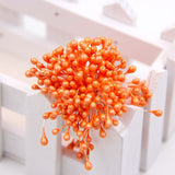 Artificial Flower Double Heads Stamen Pearlized Craft | Decor Floral For Home Wedding Party Decoration | 1 Bundle= (150PCS )(one color)