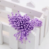 Artificial Flower Double Heads Stamen Pearlized Craft | Decor Floral For Home Wedding Party Decoration | 1 Bundle= (150PCS )(one color)