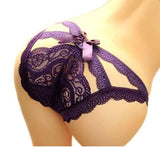 Sexy Panties Knickers Bikini Lingerie | Hollow Flower Bow-knot Lace Thongs V-string Panty Underwear