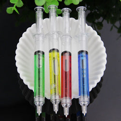 Liquid Novelty Syringe Ballpoint Pen | school/office Stationery Cute Syringe Ballpoint Pen | stationery Gift | 4PCS/lot