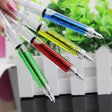 Liquid Novelty Syringe Ballpoint Pen | school/office Stationery Cute Syringe Ballpoint Pen | stationery Gift | 4PCS/lot