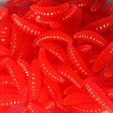 Maggot Grub Soft Lure Baits | Smell Worms Glow Shrimps | Fishing Lures 50PCS 2cm 0.3g Maggot Grub