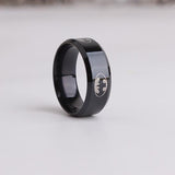 Black Punk Wedding Ring | Stainless Steel Rings For Men And Women |  Unique Jewelry Fashion Party Gift | 6mm