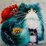 Diy square painting diamond embroidery mosaic animal series | cross stitch home decor needlework cat painting