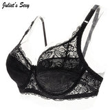 Super Thin AB Cup Women Bra | Sexy Floral Lace Embroidery Brassiere Transparent Breathable Bra