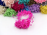 Artificial Flower Double Heads Stamen Pearlized Craft | Decor Floral For Home Wedding Party Decoration | 1 Bundle= (150PCS )(one color)