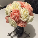 Artificial Rose Flowers | Wedding Bride Bouquet PE Foam  | DIY Home Decor Rose Flowers | 11 Colors 10 pcs 8CM