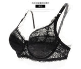 Super Thin AB Cup Women Bra | Sexy Floral Lace Embroidery Brassiere Transparent Breathable Bra