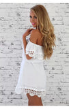 Women Dress Elegant Vintage | Sweet Lace White Stylish Sexy | Slash Neck Casual Slim Beach Summer Sundress