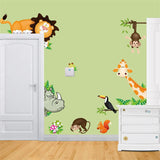 DIY Wall Stickers/ Home Decor Jungle Forest Theme Wallpaper | Kids Room Decor Sticker | Cute Animal Live in Your Home